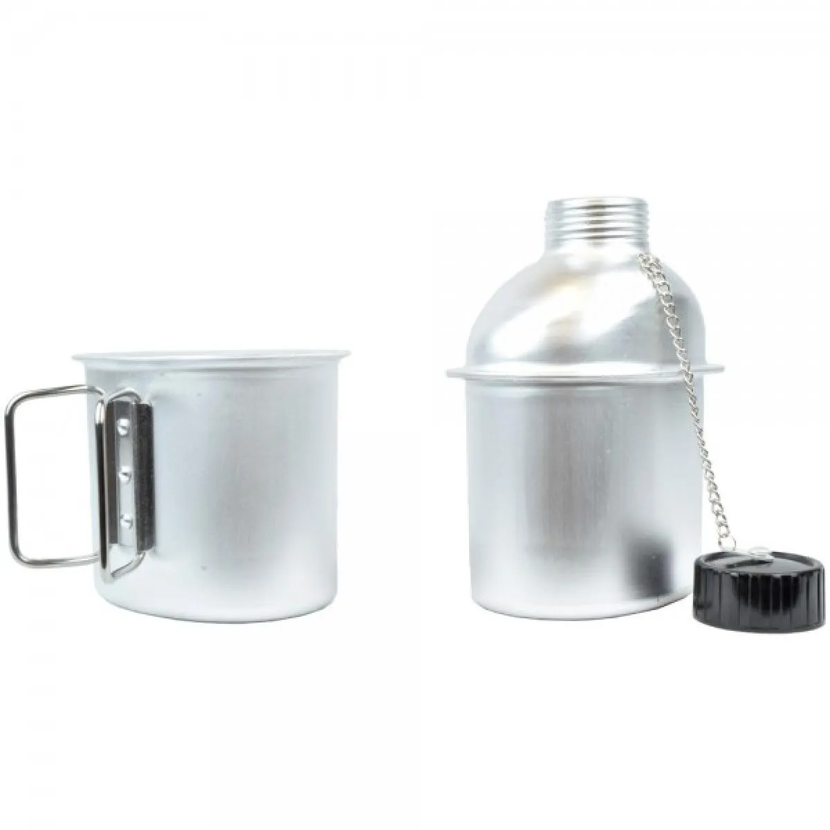 JS Tactical Aluminium Trinkflasche 1 Liter inkl. Trinkbecher